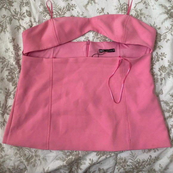 ZARA Pink Corset Top - Picture 1 of 5